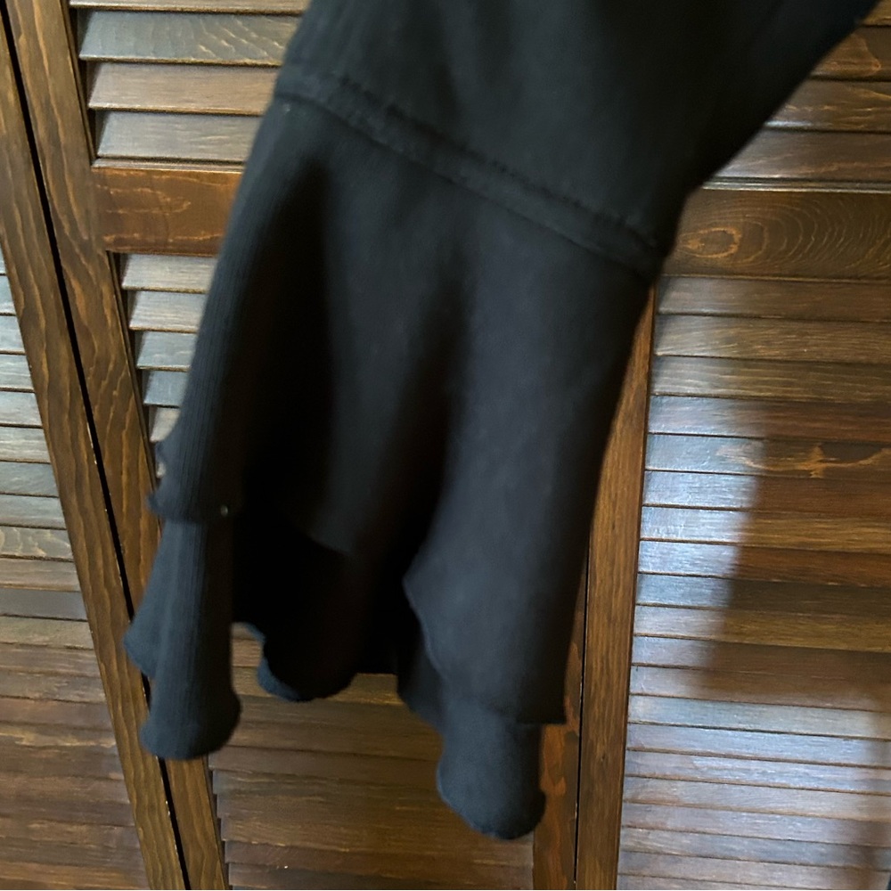 INC International Concepts Ruffle Sleeve Coat Black Size XL - Picture 5 of 6